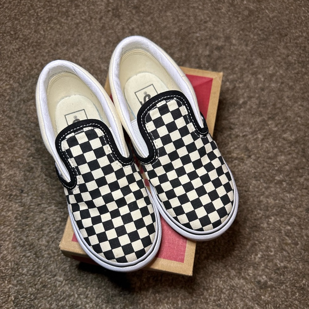 Classic checkered slip on vans
